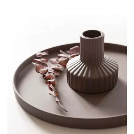 KERAMICKÁ VÁZA SAMSET HNĚDÁ / S