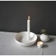KERAMICKÝ SVÍCEN LIDATORP BÍLÝ / L