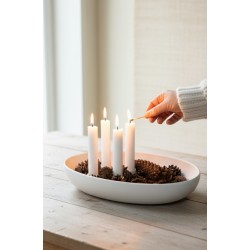 ADVENTNÍ SVÍCEN GULLHOLMEN BÍLÝ