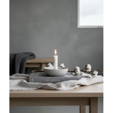 KERAMICKÝ SVÍCEN LIDATORP SVĚTLE ŠEDÝ