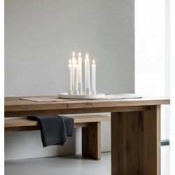 KERAMICKÝ SVÍCEN LINGSBERG BÍLÝ