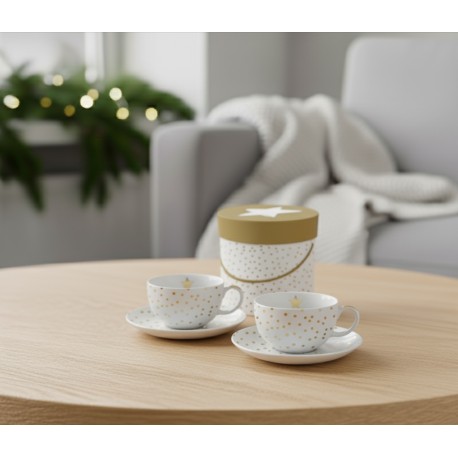 DÁRKOVÝ SET CAPPUCCINO HRNKŮ "STAR MONEY GOLD"