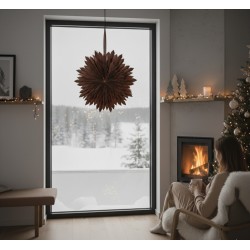 VÁNOČNÍ PAPÍROVÁ HVĚZDA ICE BROWN / 50 cm