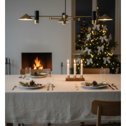 LNĚNÝ UBRUS BROSTE SVĚTLE ŠEDÝ / 160x200 cm