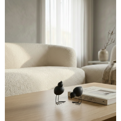 KERAMICKÝ ŠVÉDSKÝ PTÁČEK ČERNÝ / set 2 ks