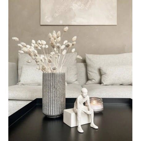 PORCELÁNOVÁ VÁZA LYNGBY RADIANCE GREY FAIENCE / 15 cm